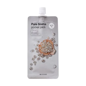 Ночная маска для лица с экстрактом жемчуга - Missha Pure Source Pocket Pack Pearl, 10 мл