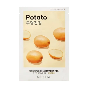 Missha Тканинна маска для обличчя Airy Fit Sheet Mask Potato з екстрактом картоплі, 19 г