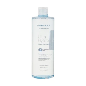 Missha Зволожувальна міцелярна вода для обличчя Super Aqua Ultra Hyalon Micellar Cleansing Water, 500 мл