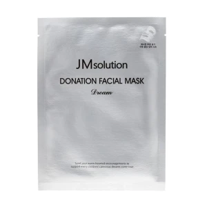 JMsolution Тканинна маска для обличчя освітлювальна, з пептидним комплексом Donation Facial Mask Dream, 37 мл
