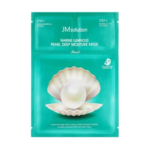 JMsolution Трикроковий набір для сяяння шкіри Marine Luminous Pearl (есенція для обличчя 1.5 мл + маска для обличчя 30 мл + крем для очей 1.5 мл)