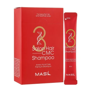 Восстанавливающий шампунь с керамидами и аминокислотами для поврежденных волос - Masil 3 Salon Hair CMC Shampoo, 20x8 мл