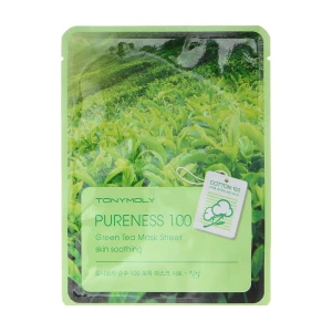 Tony Moly Тканинна маска для обличчя Pureness 100 Green Tea Mask Sheet з екстрактом зеленого чаю, 21 мл