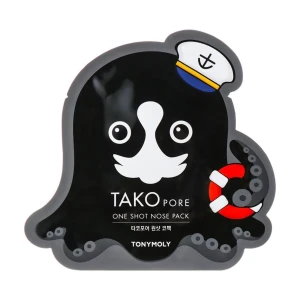 Tony Moly Маска-пластырь для носа от черных точек Tako Pore One Shot Nose Pack, 1.5 г