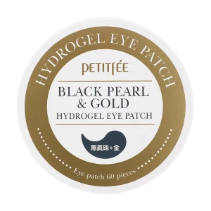 PETITFEE & KOELF Гідрогелеві патчі для шкіри навколо очей Black Pearl & Gold Hydrogel Eye Patch із золотом та чорними перлами, 60 шт