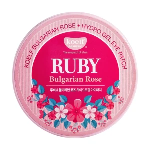 PETITFEE & KOELF Гідрогелеві патчі для шкіри навколо очей Ruby & Bulgarian Rose Eye Patch з рубіном та болгарською трояндою, 60 шт