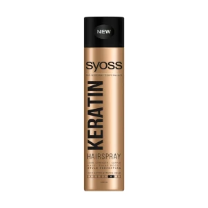 SYOSS Лак для волос Keratin Hairspray фиксация 4 (экстрасильная), 400 мл