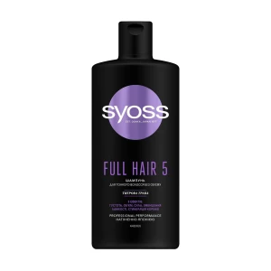 SYOSS Шампунь Full Hair 5, для тонкого волосся без об'єму, з тигровою травою, 440 мл