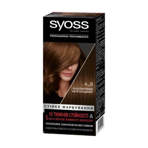 SYOSS Стойкая крем-краска для волос 4-8 Каштановый шоколадный, 115 мл