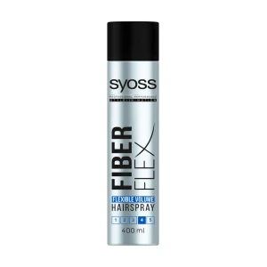 SYOSS Лак для волос Fiber Flex Flexible Volume Hairspray фиксация 4 (экстрасильная), 400 мл