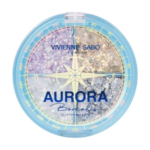 Vivienne Sabo Палетка глиттеров для макияжа Aurora Borealis Glitter Palette 01, 1.6 г