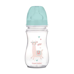 Canpol Babies Пляшка EasyStart-Toys з широким горлом, антиколікова, зелений коник, 240 мл