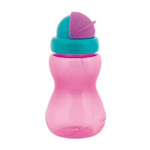 Canpol Babies Поильник спортивный с трубочкой розовый, 270 мл