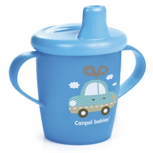 Canpol Babies Кружка непроливайка Toys синя 250 мл