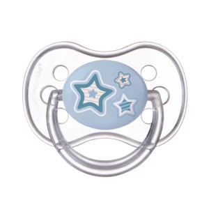Canpol Babies Пустышка силиконовая симметрична 0-6 мес Newborn baby синие звезды
