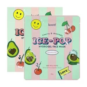 PETITFEE & KOELF Гідрогелева маска для обличчя Cherry & Avocado Ice-Pop Hydrogel Face Mask з вишнею та авокадо