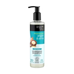 Живильний шампунь для волосся з аргановою олією та амлою - Organic Shop Nourishing Shampoo Argan & Amla, 280 мл