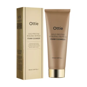 Ottie Увлажняющая очищающая пенка для упругости кожи лица Gold Resilience Refresh Foam Cleanser, 150 мл