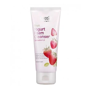 Очищающая пенка для умывания с клубничным йогуртом - Ottie Fruit Yogurt Foam Cleanser Strawberry, 150 мл