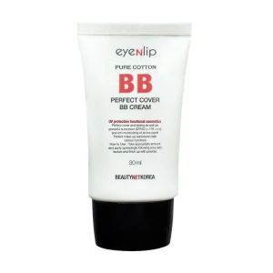 BB-крем для обличчя - Eyenlip Pure Cotton Perfect Cover BB Cream SPF50+/PA+++, 21 Light Beige, 30 мл
