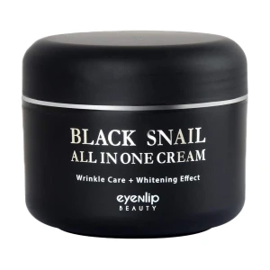 Відновлюючий крем для обличчя з муцином чорного равлика - Eyenlip Black Snail All In One Cream, 100 мл