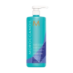 Moroccanoil Тонирующий шампунь для волос Blonde Perfecting Purple Shampoo с фиолетовым пигментом, 1 л