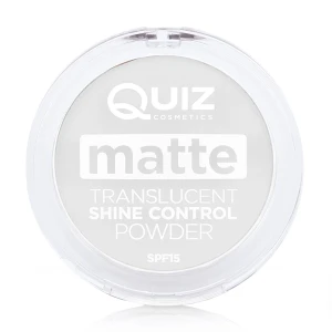 Quiz Матувальна пудра для обличчя Cosmetics Matte Translucent Shine Control Powder Контроль блиску, SPF 15, White, 12 г