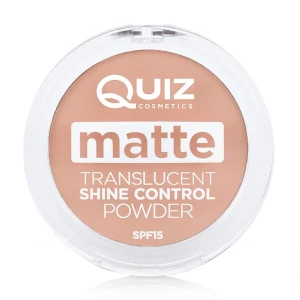 Quiz Матувальна пудра для обличчя Cosmetics Matte Translucent Shine Control Powder Контроль блиску, SPF 15, 02 Medium, 12 г