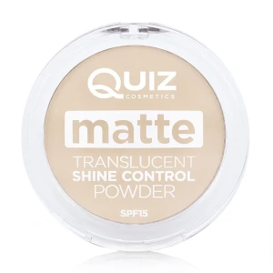 Quiz Матирующая пудра для лица Cosmetics Matte Translucent Shine Control Powder Контроль блеска, SPF 15, 01 Light, 12 г