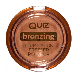 Quiz Пудра-бронзер для обличчя Cosmetics Bronzing Illumination Pressed Powder 01 Honey Bronze, 12 г