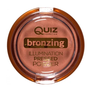Quiz Пудра-бронзер для обличчя Cosmetics Bronzing Illumination Pressed Powder 02 Golden Tan, 12 г