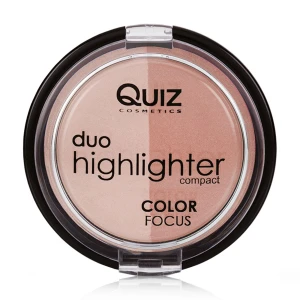 Quiz Двойной хайлайтер для лица Cosmetics Color Focus Duo Highlighter тон 20, 12 г