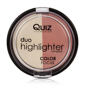 Quiz Двойной хайлайтер для лица Cosmetics Color Focus Duo Highlighter тон 40, 12 г
