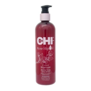 Защитный шампунь для окрашенных волос - CHI Rose Hip Oil Color Nurture Protecting Shampoo, 340 мл