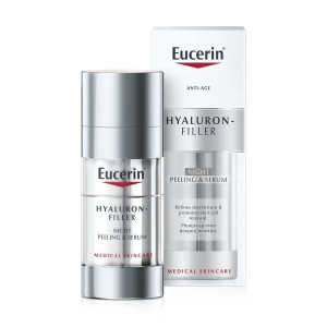 Eucerin Нічна сироватка та пілінг для обличчя Hyaluron-Filler Night Peeling & Serum, 30 мл