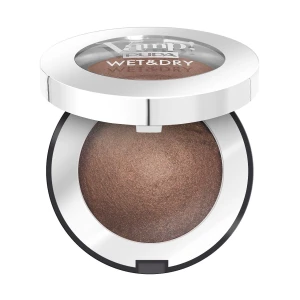 Pupa Запечені тіні для повік Vamp! Wet & Dry Eyeshadow 105 Warm Brown з сяючим фінішем, 2.5 г