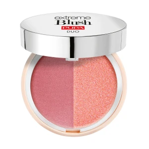 Pupa Двойные компактные румяна Extreme Blush Duo 110 Radiant Amarant Glow Watermelon, 4 г