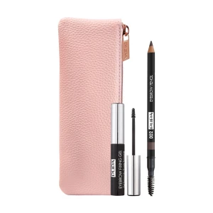 Pupa Набір для брів Eyebrow Essential Kit 002 Brown (олівець для брів, 1.08 г + гель для брів, 4 мл + косметичка)