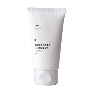 Sane Очищающий гель для лица Azelaic Acid + Centella 2% Soft Gel-Mousse pH 6.7, 40 мл