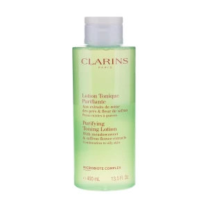 Clarins Тонизирующий лосьон для лица Purifying Toning Lotion с экстрактами таволги и гамамелиса, 400 мл