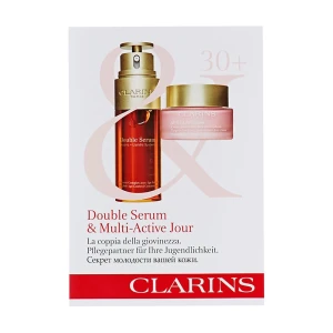 Clarins Набор для лица Double Serum & Multi-Active Jour 30+ (сыворотка для лица, 0.9 мл + дневной крем для лица, 2 мл)