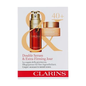 Clarins Набор для лица Double Serum & Extra-Firming Jour 40+ (сыворотка для лица, 0.9 мл + дневной крем для лица, 2 мл)