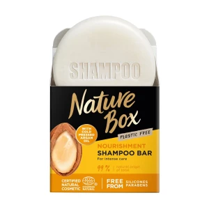 Живильний шампунь для волосся з аргановим маслом холодного віджиму - Nature Box Nourishment Shampoo Bar, 85 г