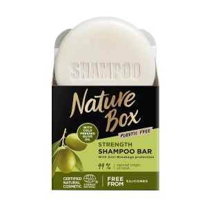 Nature Box Твердий шампунь для волосся Strength Shampoo Bar With Cold Pressed Olive Oil для довгого та ламкого волосся , 85 г