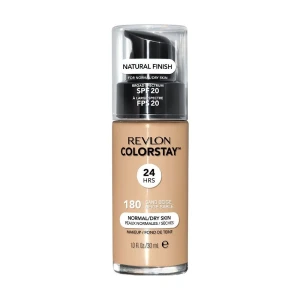 Revlon Тональный крем для лица ColorStay Makeup for Normal/Dry Skin SPF 20 для нормальной и сухой кожи, 180 Sand Beige, 30 мл