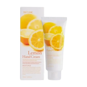 3W Clinic Крем для рук Lemon Hand Cream с экстрактом лимона, 100 мл