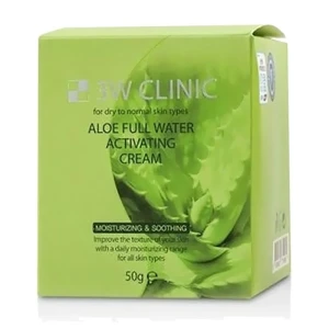 3W Clinic Увлажняющий крем для лица Aloe Full Water Activating с экстрактом алоэ, 50 г