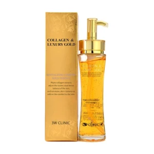 3W Clinic Есенція для обличчя Collagen & Luxury Gold Revitalizing Comfort Gold Essence з золотом, 150 мл
