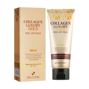 3W Clinic Золотая маска-пленка для лица Collagen & Luxury Gold Peel Off Pack, 100 мл
