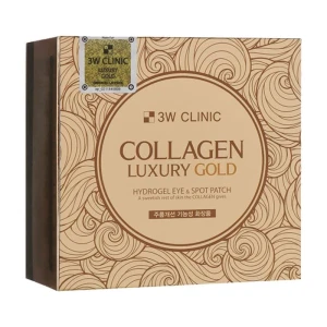 Патчі для шкіри навколо очей з колагеном та золотом - 3W Clinic Collagen & Luxury Gold Eye Patch, 60 шт